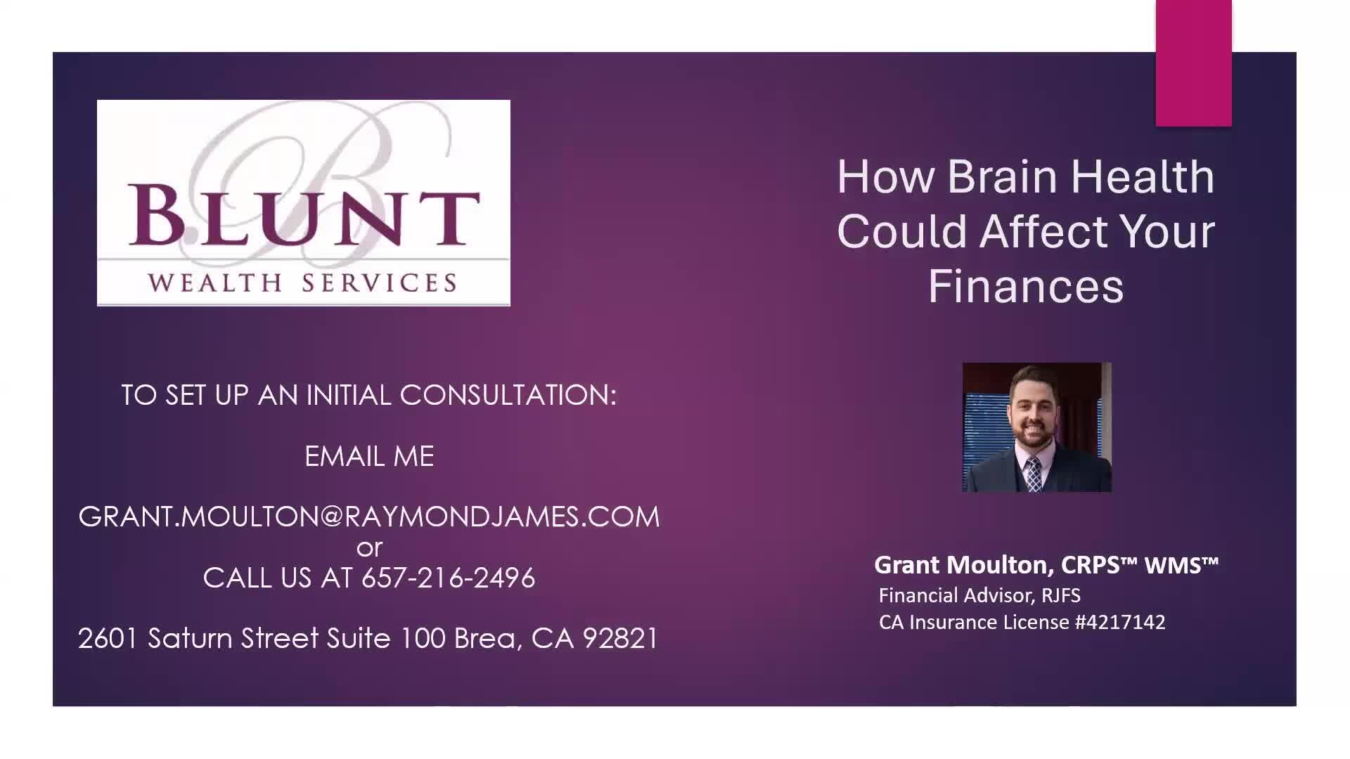 Navigating Longevity - How Brain Health Could Effect Your Finances