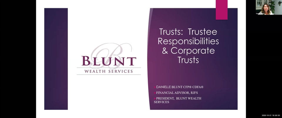 Trusts: Trustee Responsibilities & Corporate Trusts